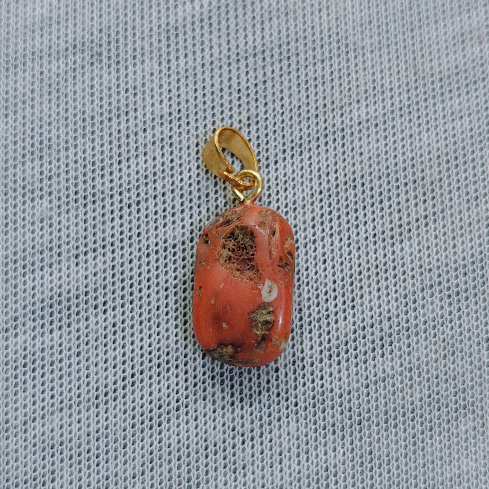 Natural Red Coral Bead Necklace Pendant Handmade Gift Jewelry