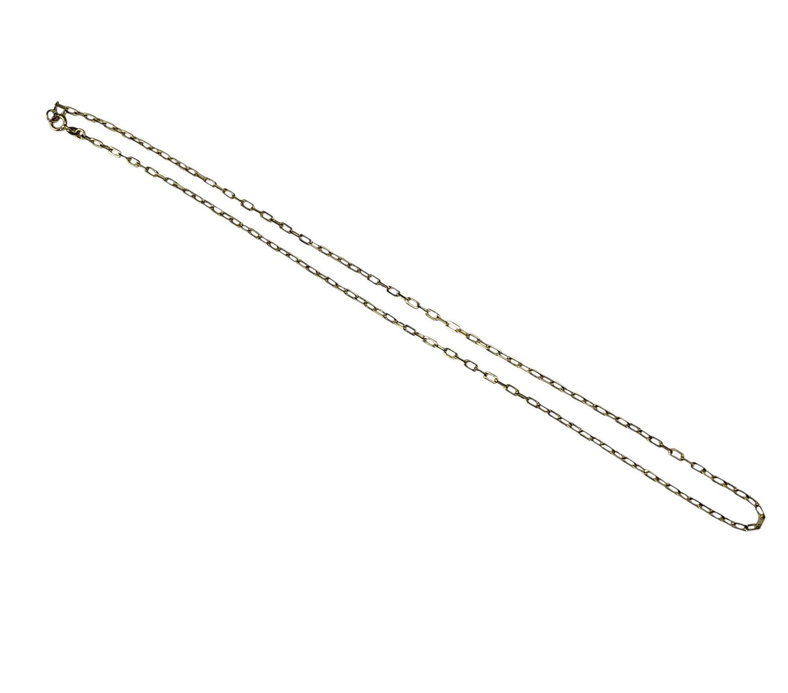 14 Karat Yellow Gold Paper Clip Chain Necklace #24435
