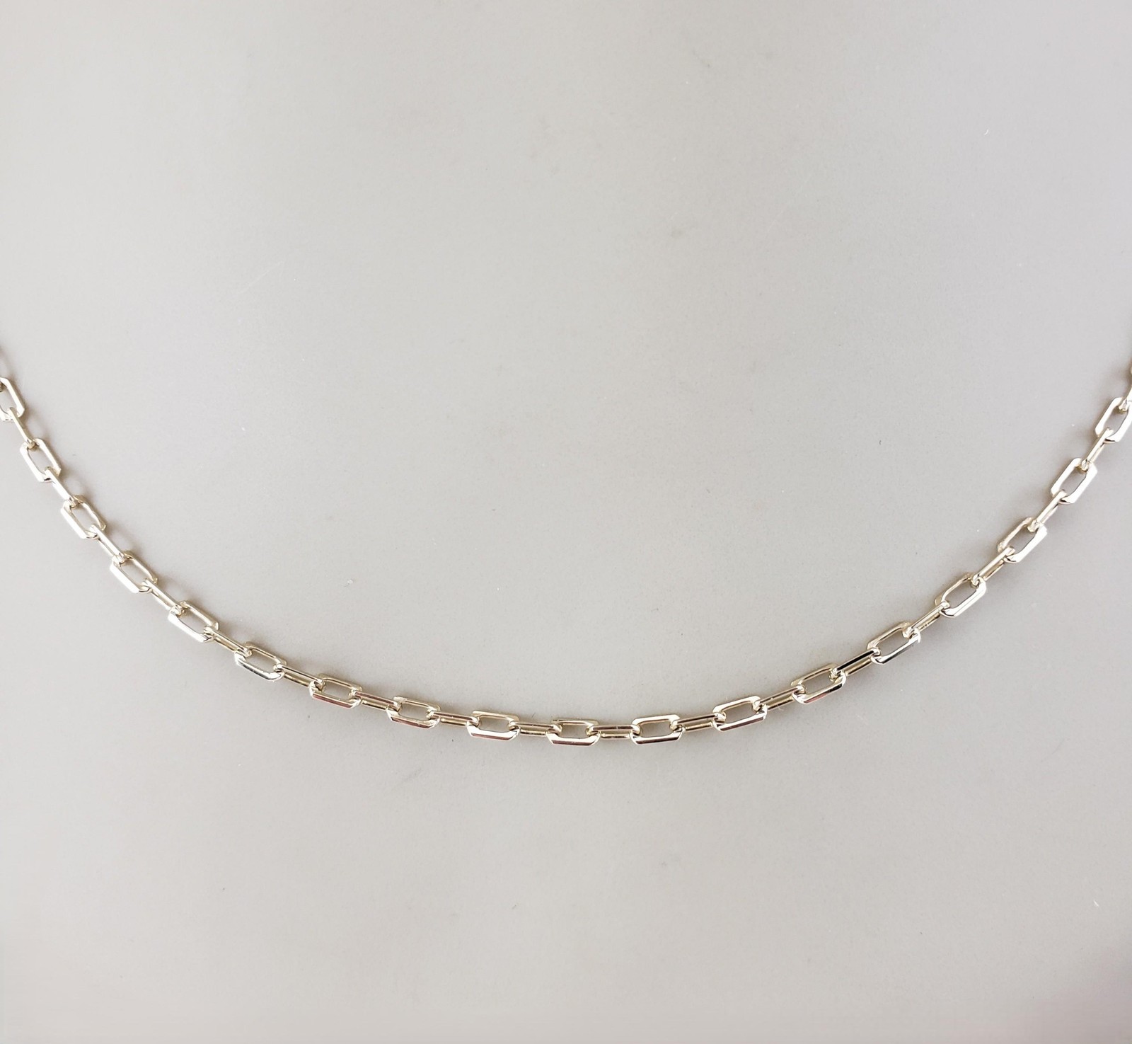 14 Karat Yellow Gold Paper Clip Chain Necklace #24435