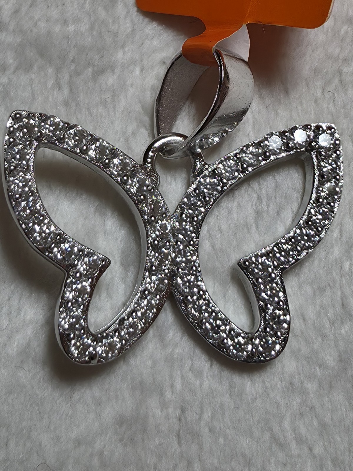 Moissanite Butterfly Pendant 1.50 CTW 925 Sterling Silver
