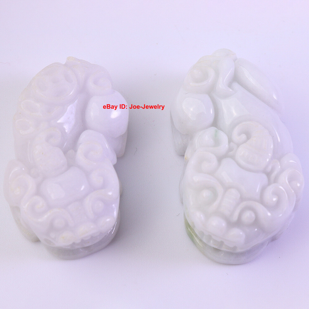Natural Grade A Jadeite Pendant A Couple Of Rich Pixiu (Male and Female) #04