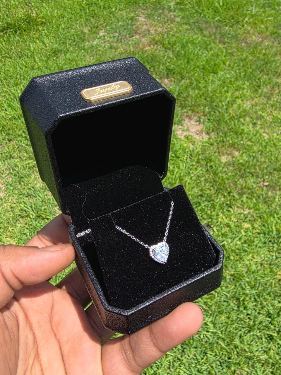 2Ct VVS1/D Colorless Mossinaite Necklace