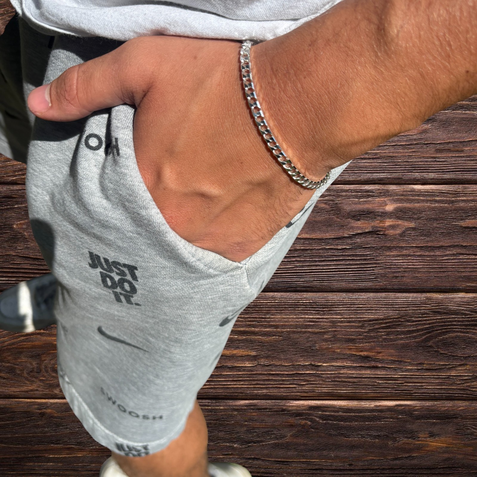 4mm Square Curb Link Bracelet – Real Solid 925 Sterling Silver MADE IN ITALY