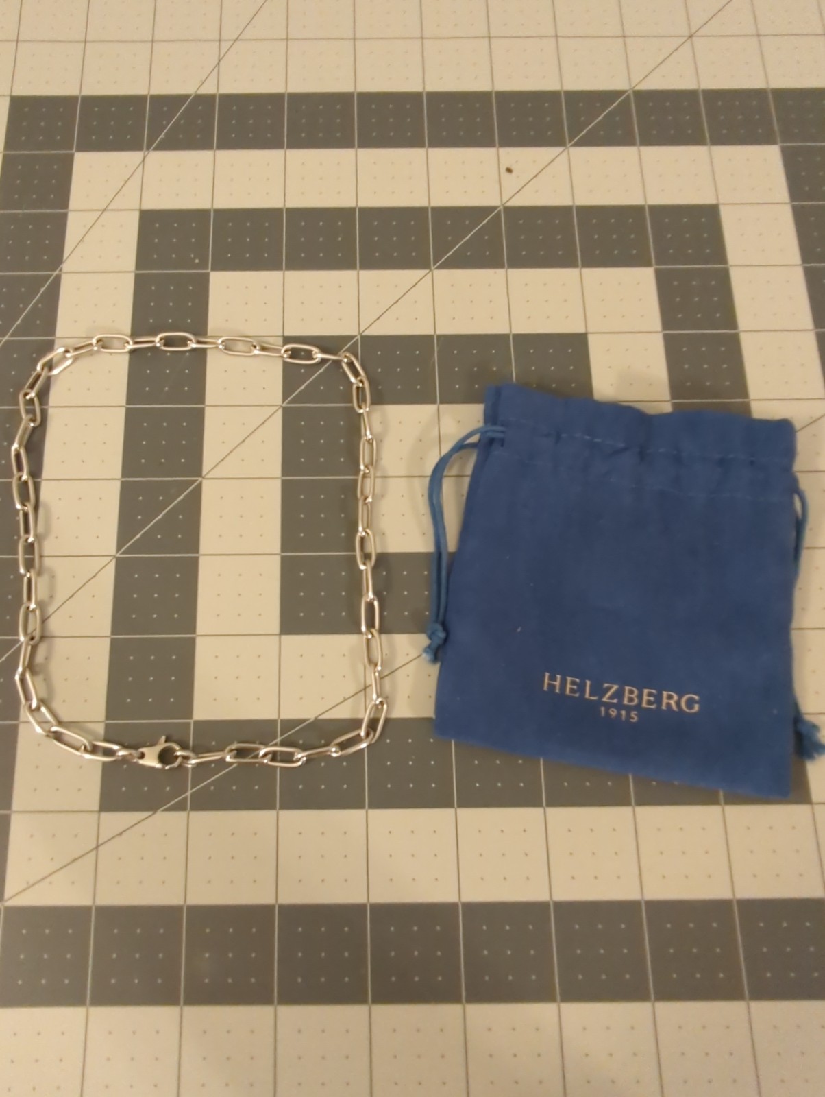Helzberg Paperclip Chain Necklace Sterling Silver, 18″