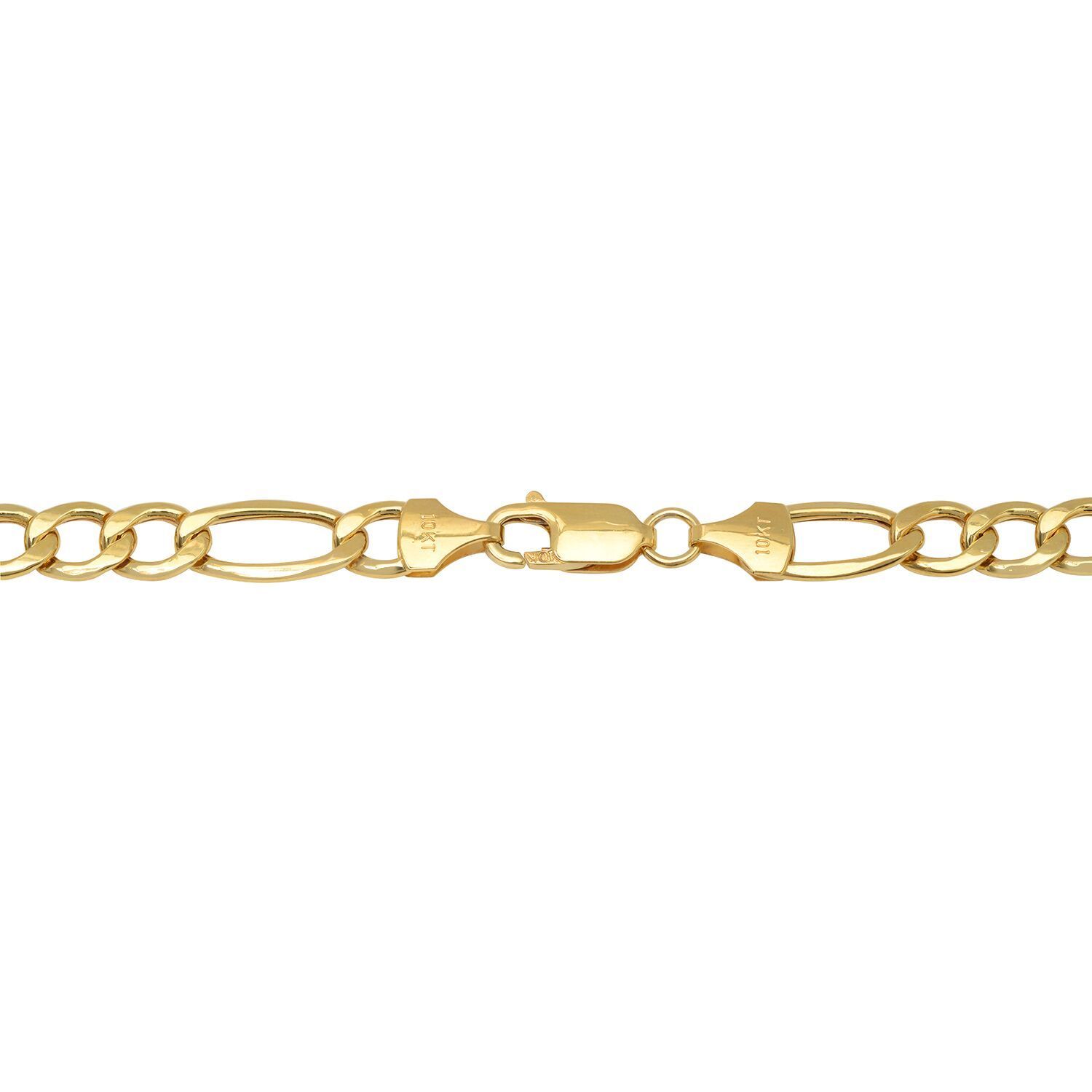 10k Yellow Gold 2mm-9.5mm Figaro Link Chain Necklace Bracelet 7″-30″ Hollow