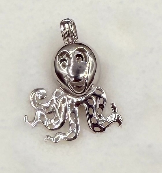 Sterling Silver Pearl Cage Pendant for Necklace Bracelet Nature Animals Insects