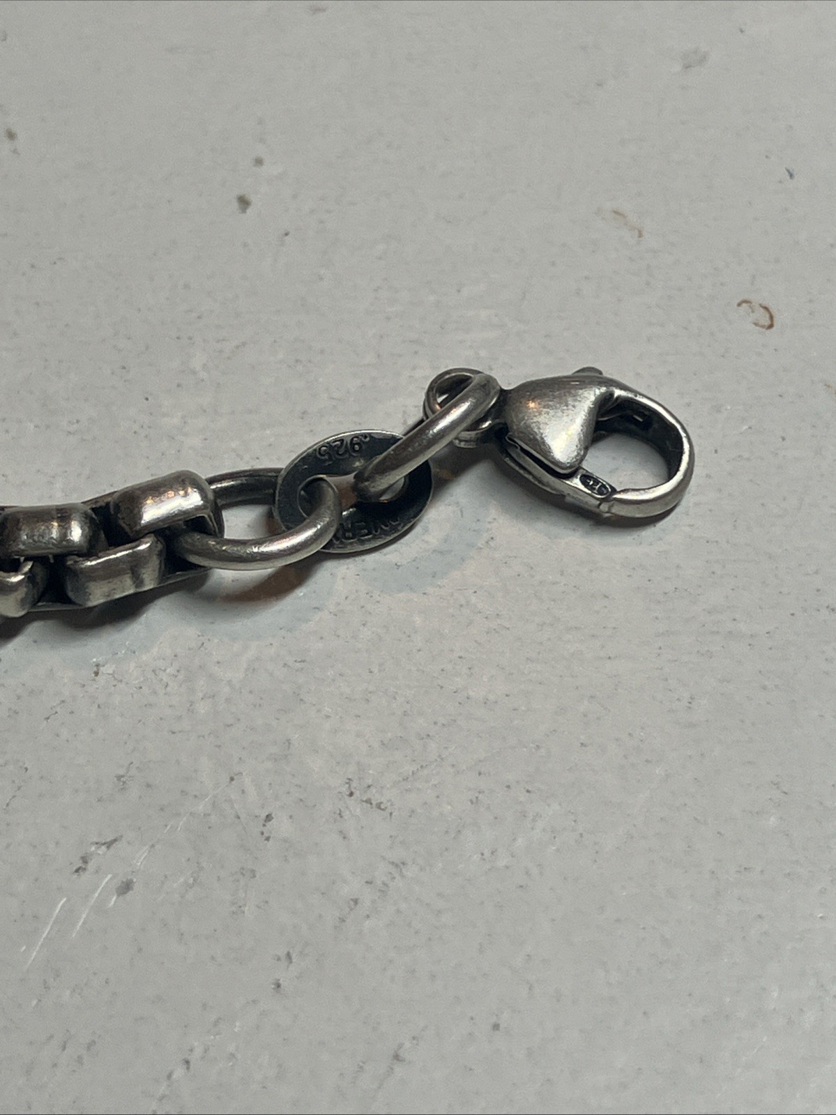 24.8g Avery .925 Square Link Chain Heavy Wearable/Scrap 18’’