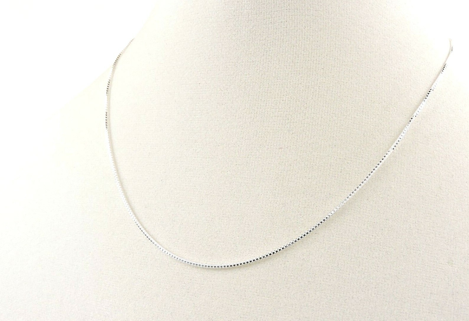 Sterling Silver 1 mm Box Chain Necklace 16″ -24″ – Free Gift Packaging
