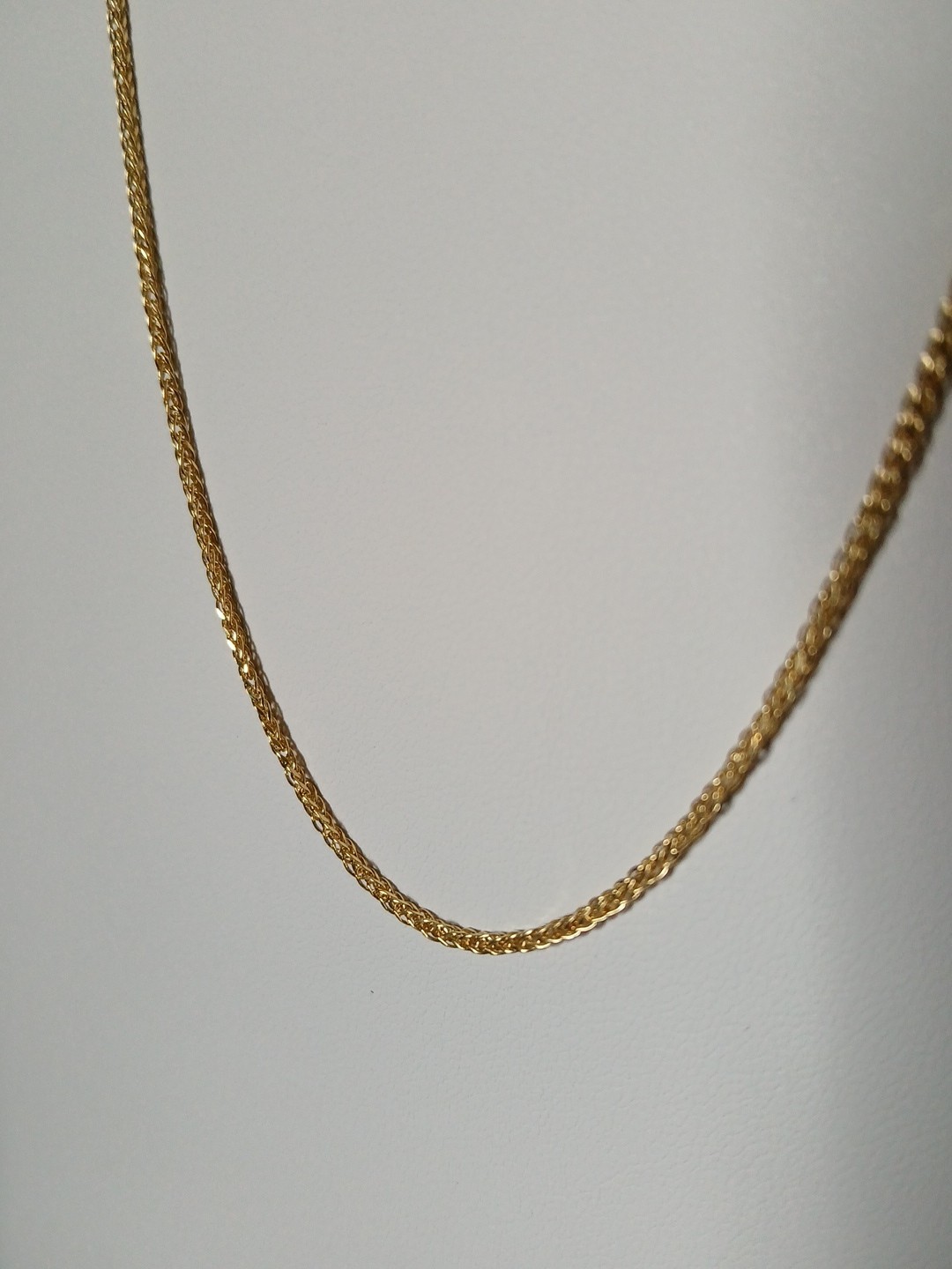 10k Gold Spiga Wheat Chain Necklace 1.7mm 20 Inch