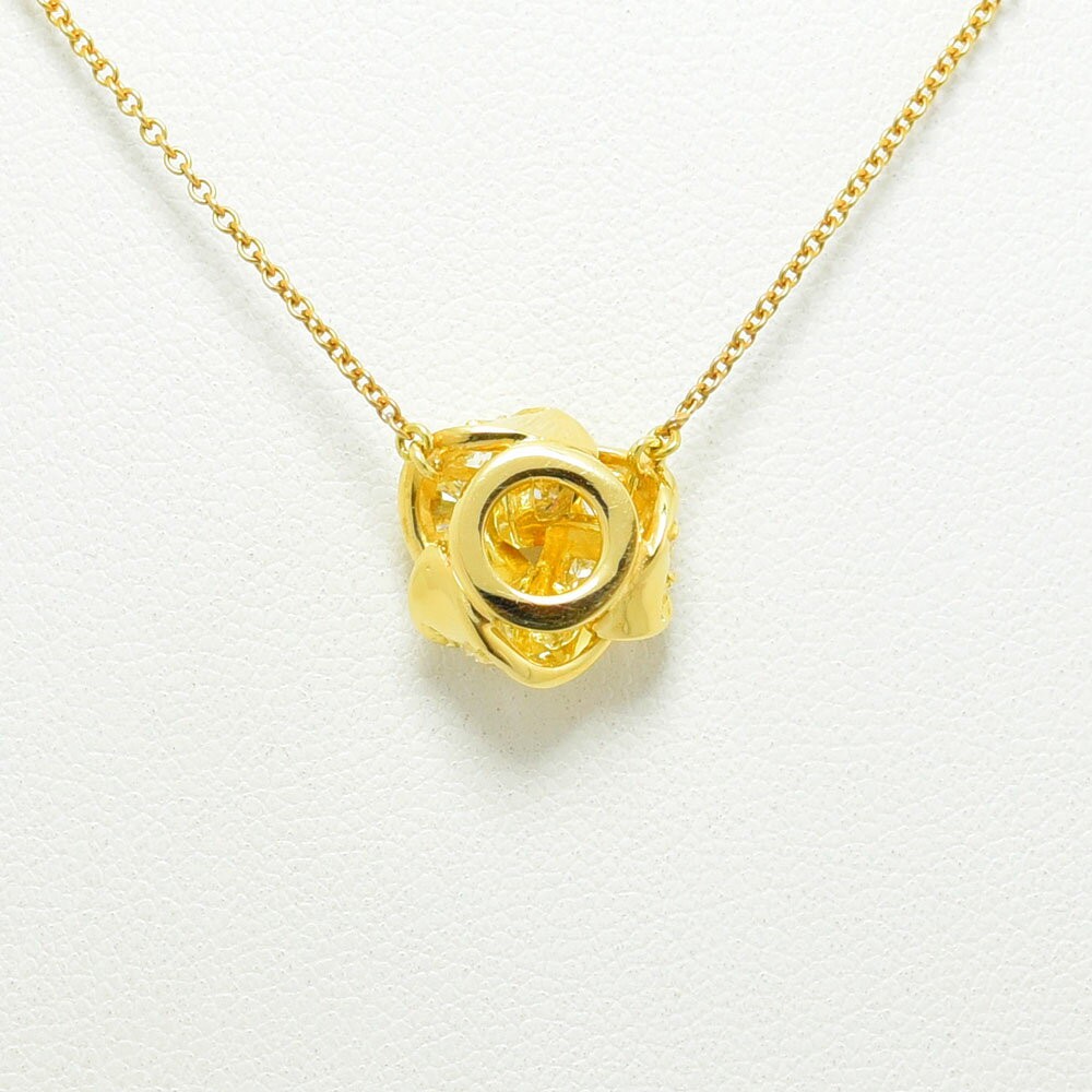 Tiffany & Co. Necklace Diamond Pendant K18 Yellow Gold Chain 40cm 16” Ladies