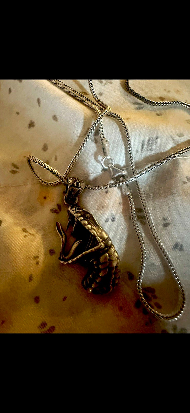 Sterling Silver Snake Pendant