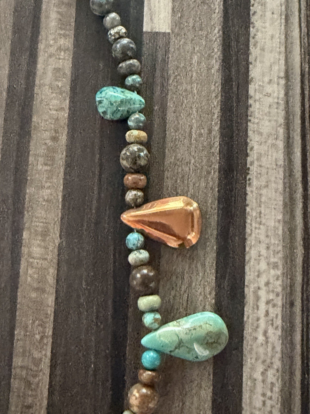 Jay King DTR Mine Finds Rose GoldTone Metal Turquoise Beaded Necklace
