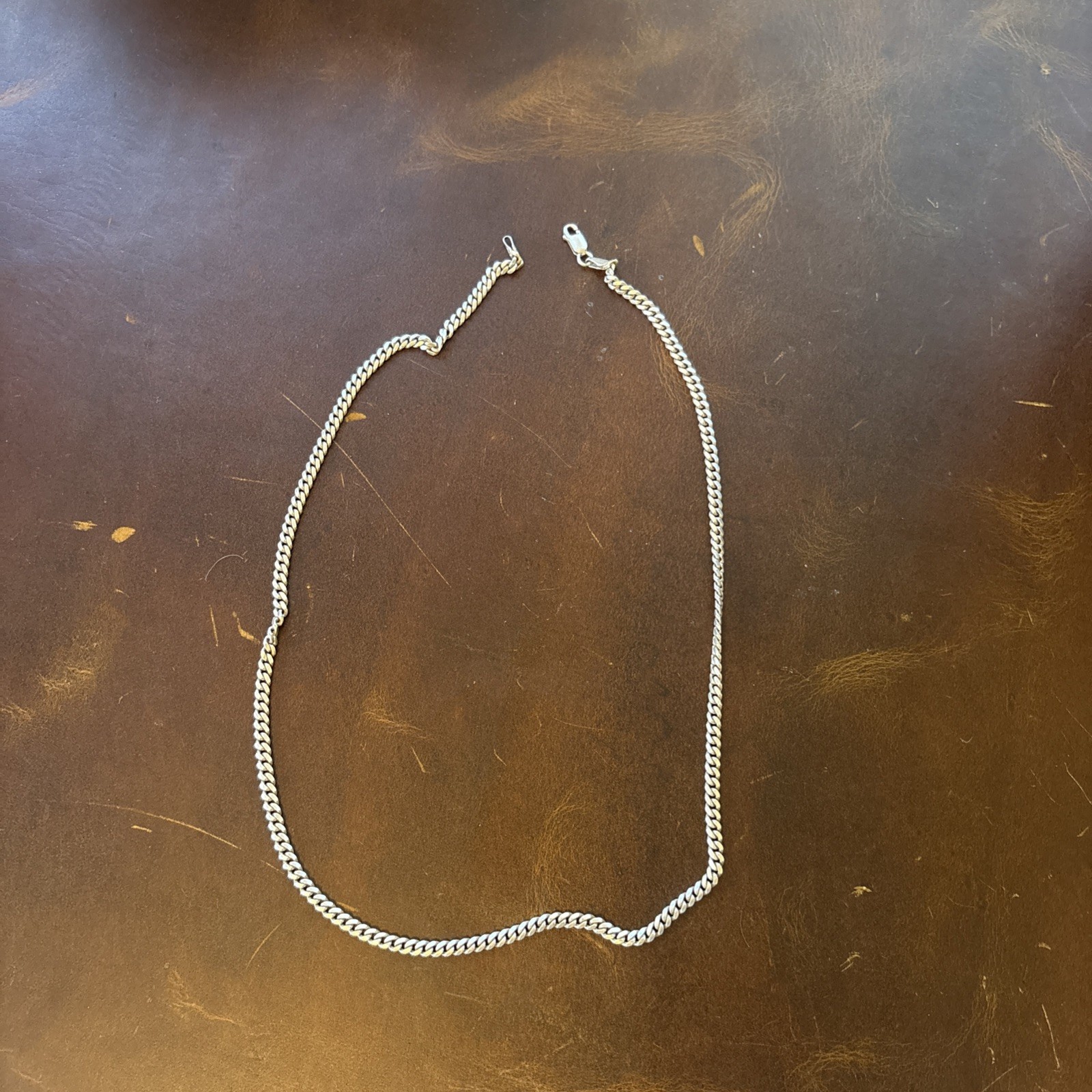 Sterling Silver- 925 Italy- Cuban Link Chain Necklace 22 Inch