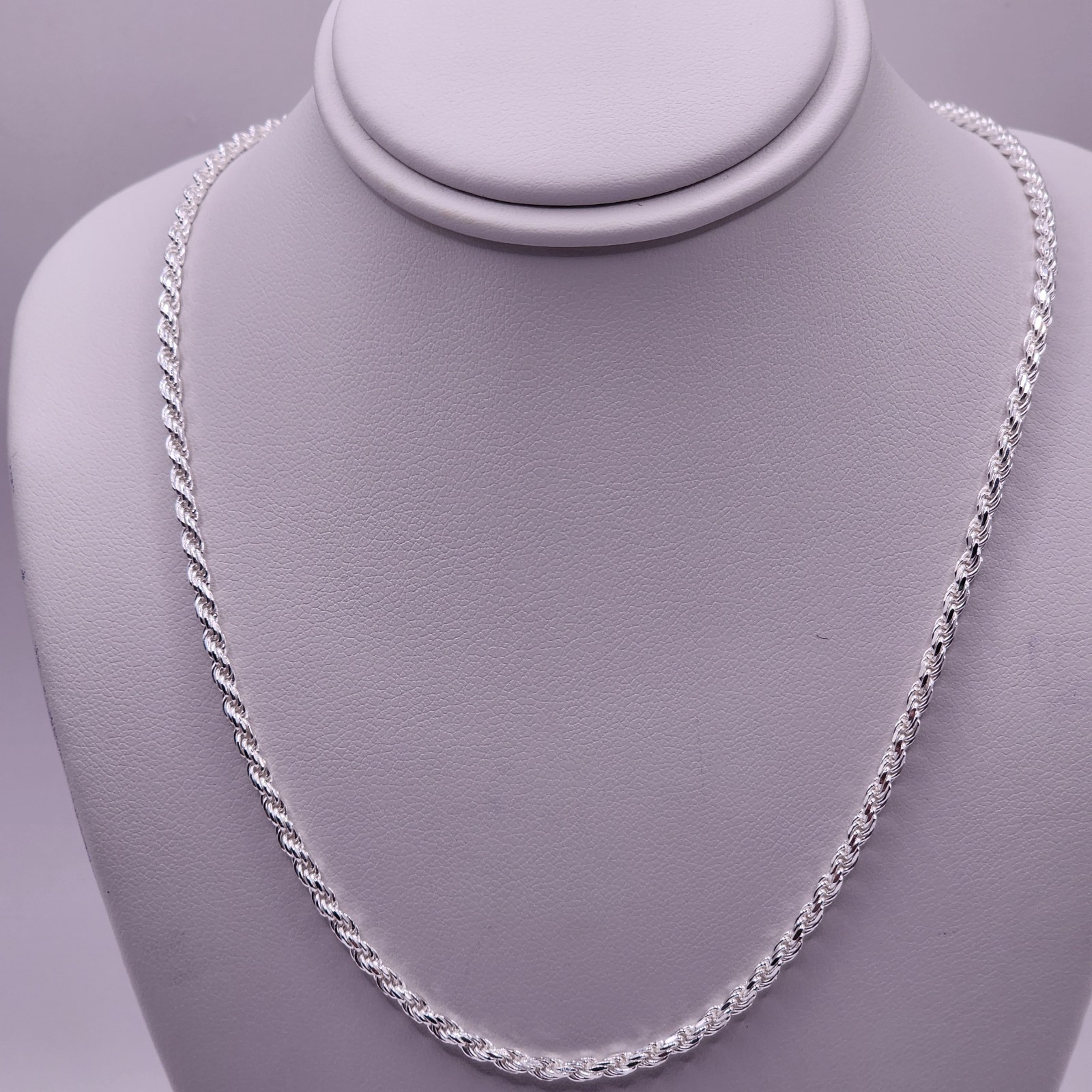 925 NEW Sterling Silver ITALIAN Rope Chain 18″ Length 2mm Width FREE Shipping…