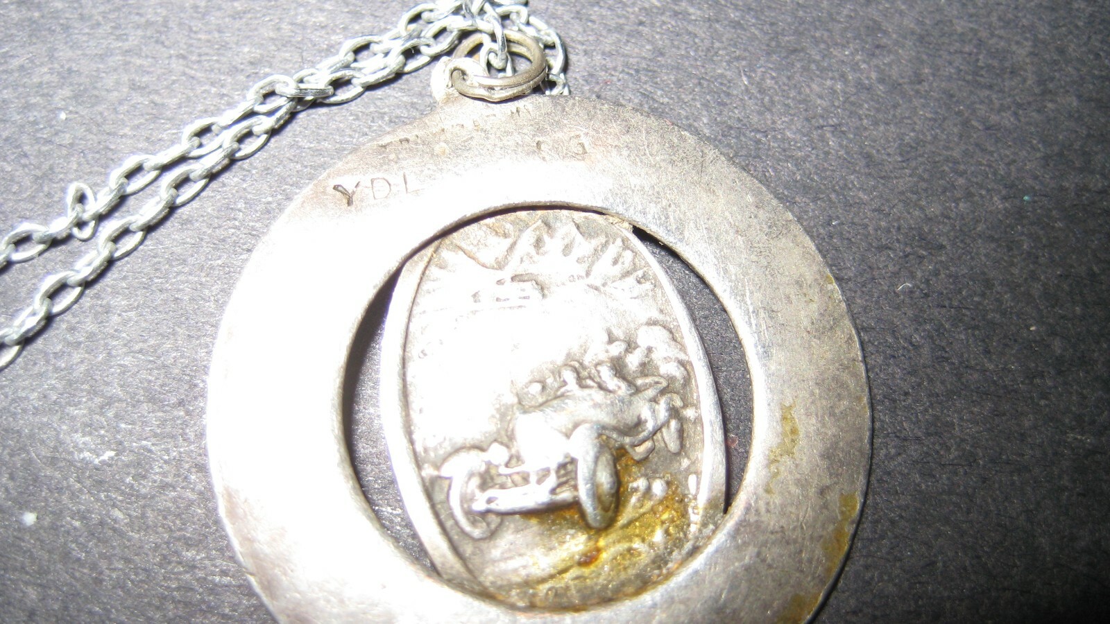 RARE VINTAGE Y D L TRINIDAD SILVER ST. CHRISTOPHER – DOUBLE SIDED