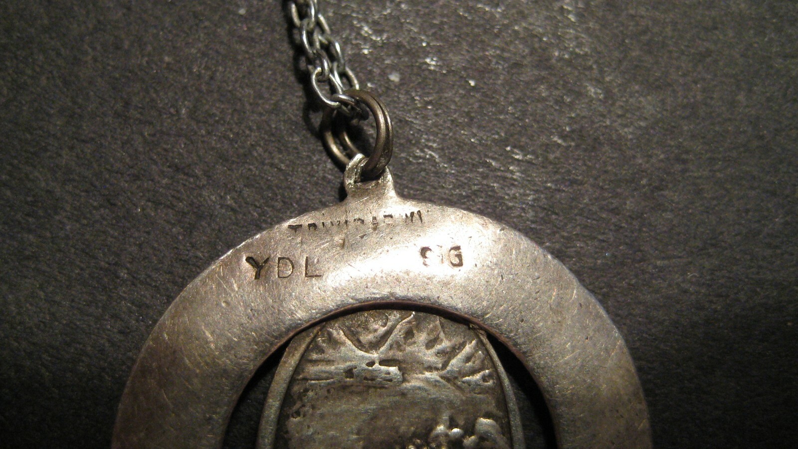 RARE VINTAGE Y D L TRINIDAD SILVER ST. CHRISTOPHER – DOUBLE SIDED