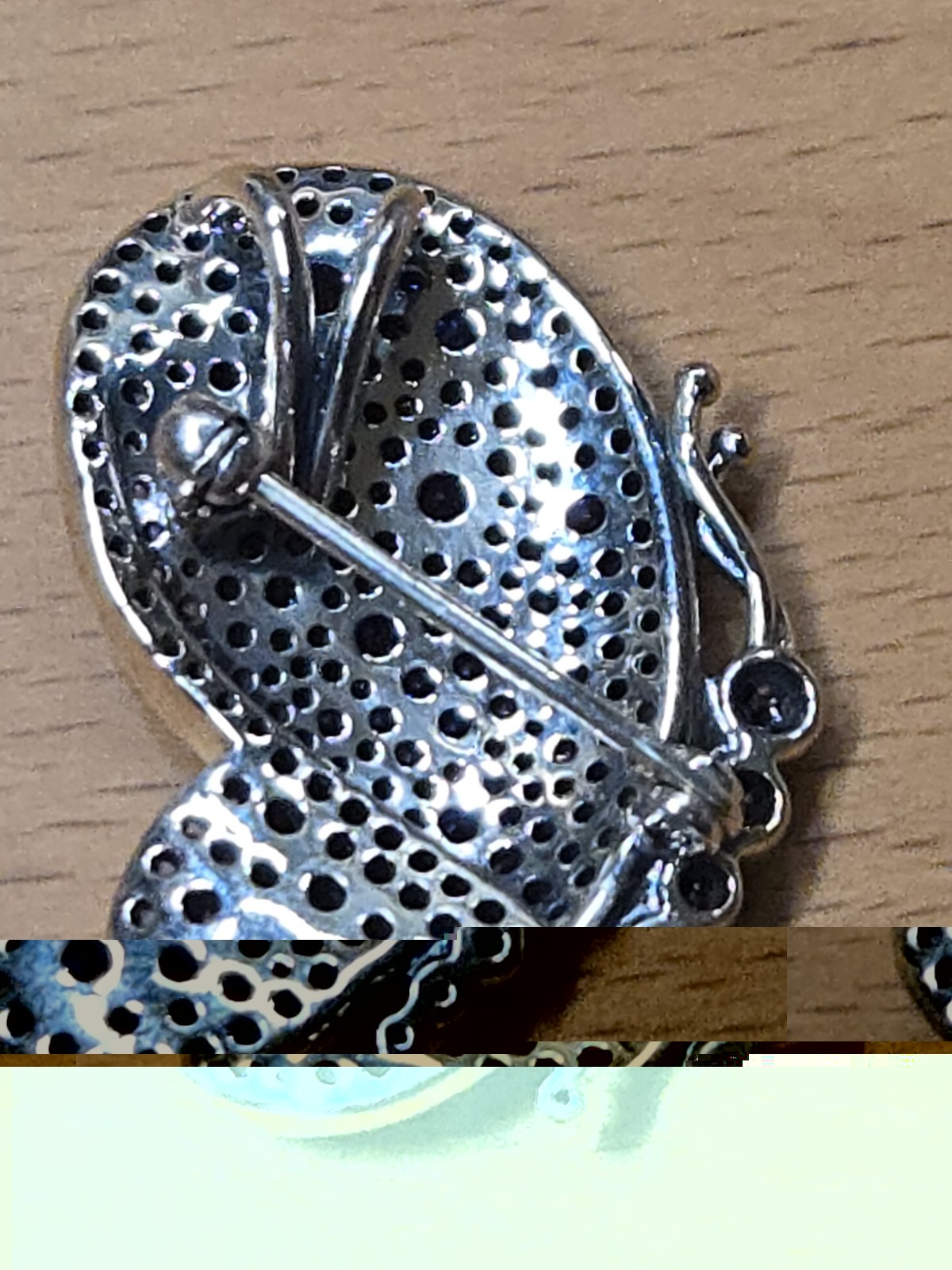 Pandora Blue Pave Butterfly Brooch Pendant S925 ALE Sterling 697996NCB