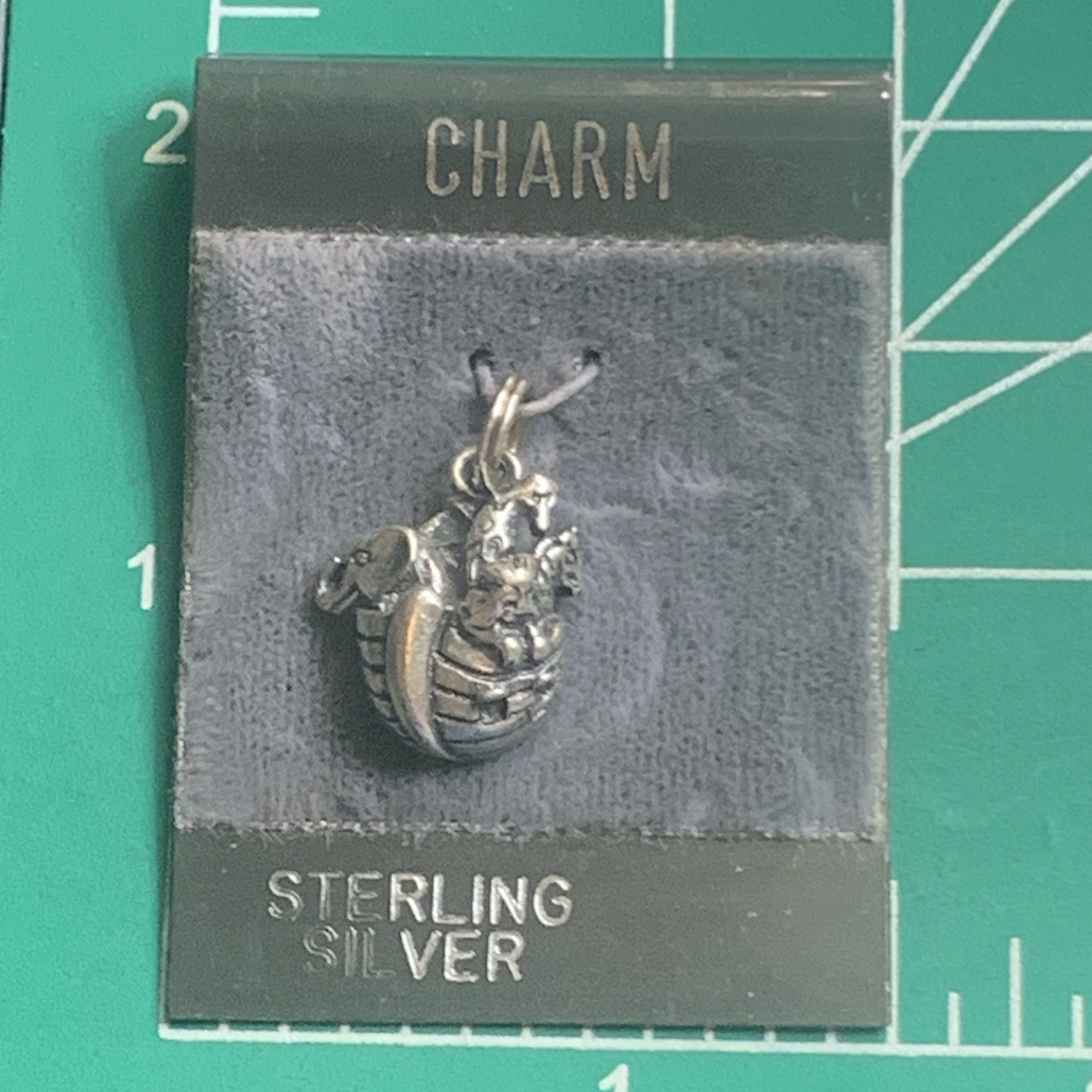 Sterling Silver 925 Necklace Pendant Bracelet Charm JJ63 Noah Ark Bible Animals