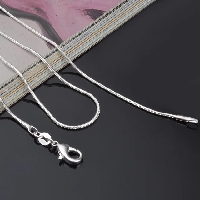 Men&Women’s 925 Sterling Silver Tarnish-Free Italian Snake Chain Necklace 16-24*