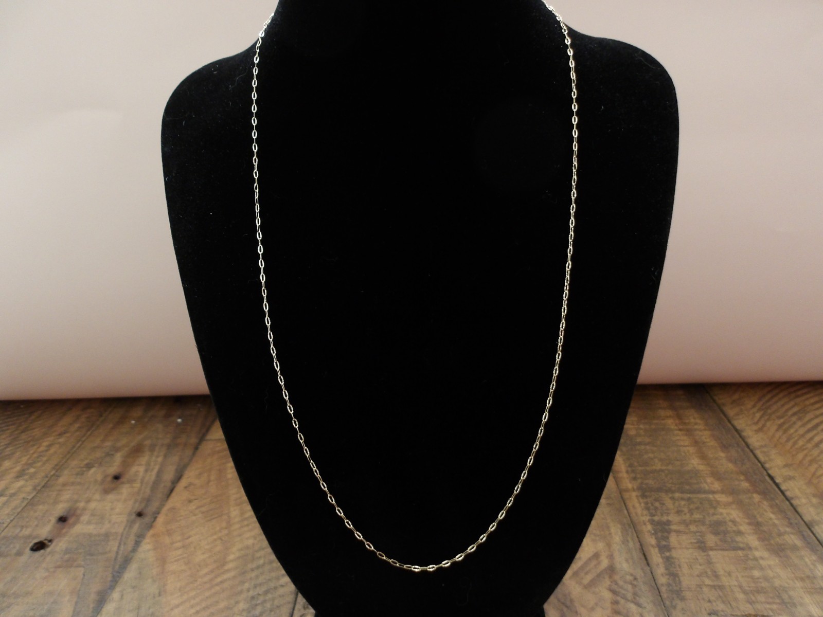 NWT 10K YELLOW GOLD MINI PAPER CLIP CHAIN