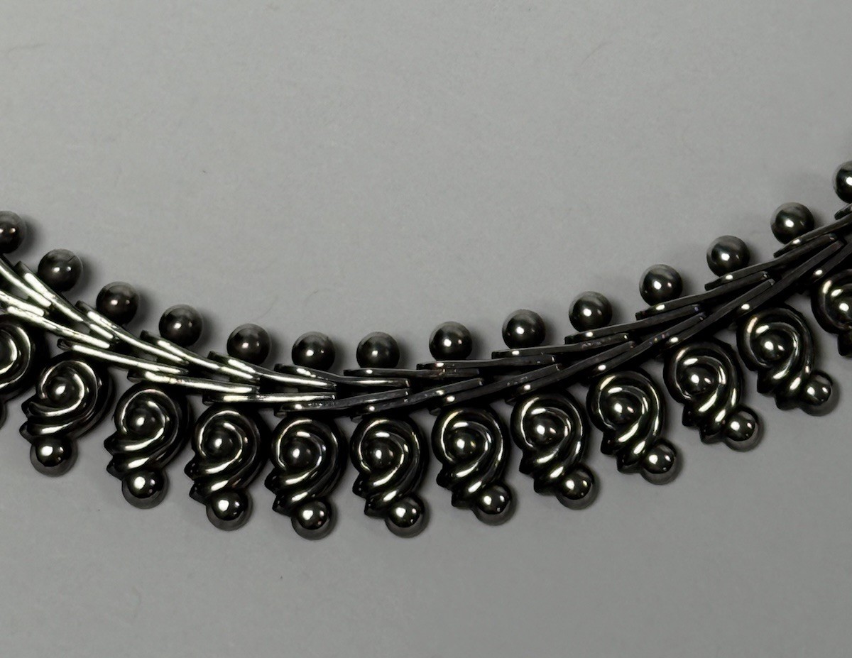 VTG Sterling Silver 17” Necklace Rajasthan India Tribal 15mm Bohemian