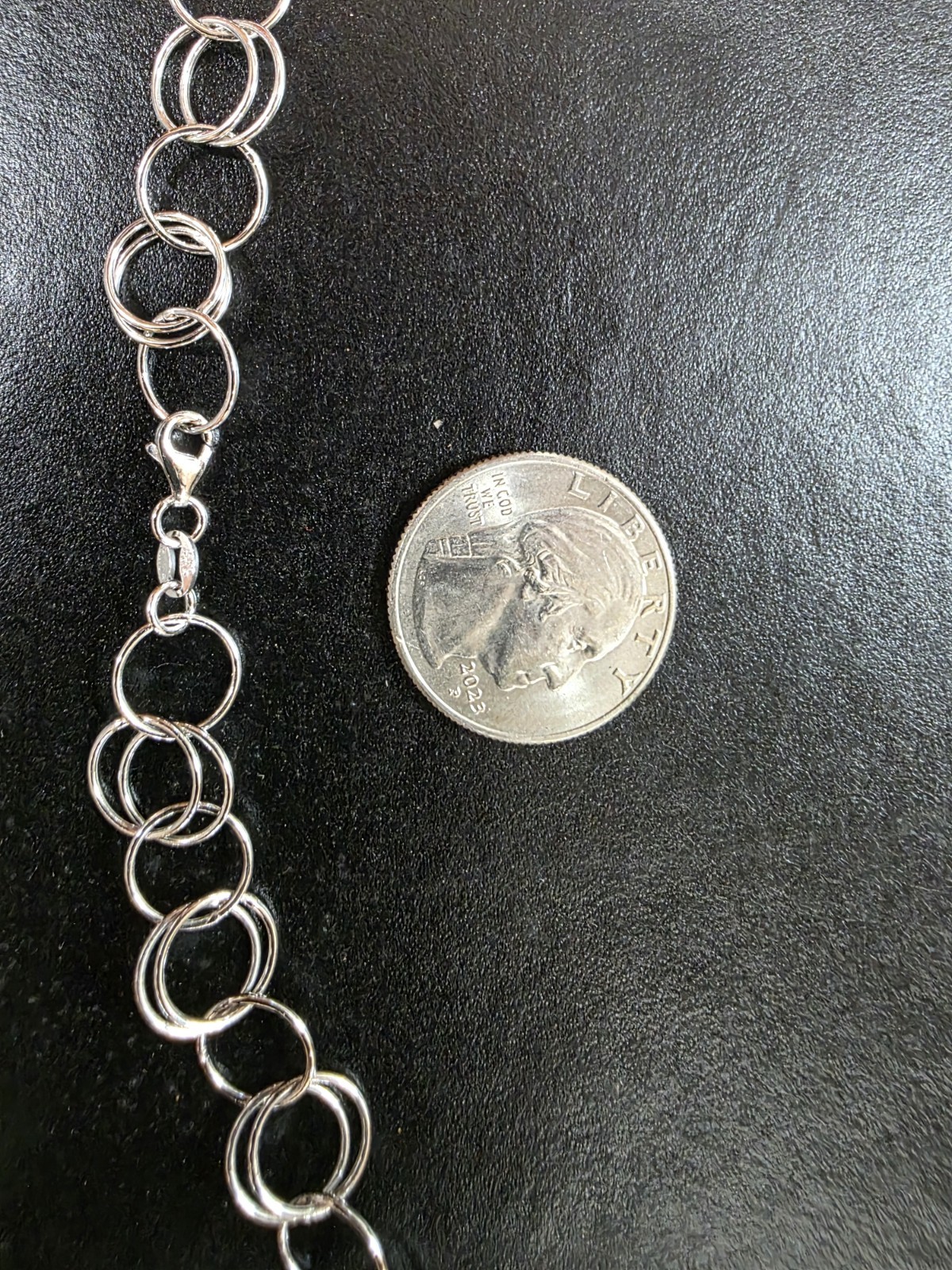 Vintage 14k White Gold Milor Chainmaille Necklace Stunning! 61