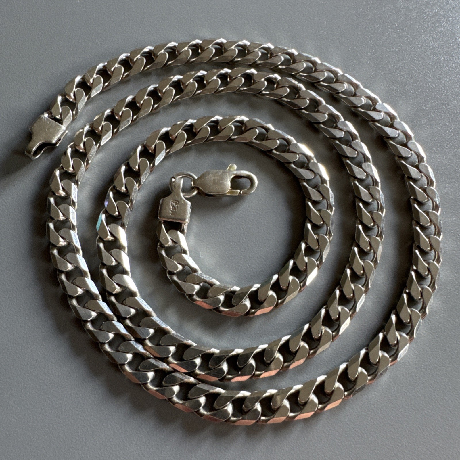 ITALY Sterling Silver 925 Curb Chain Necklace 4.8mm Fully Hallmarked 18” 21.83g