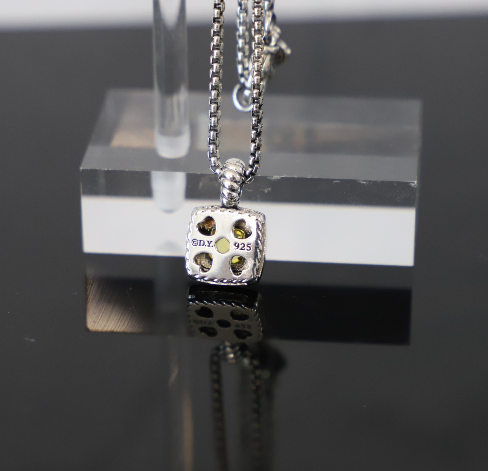 David Yurman Sterling Silver Lemon Citrine Petite Albion Enhancer Necklace
