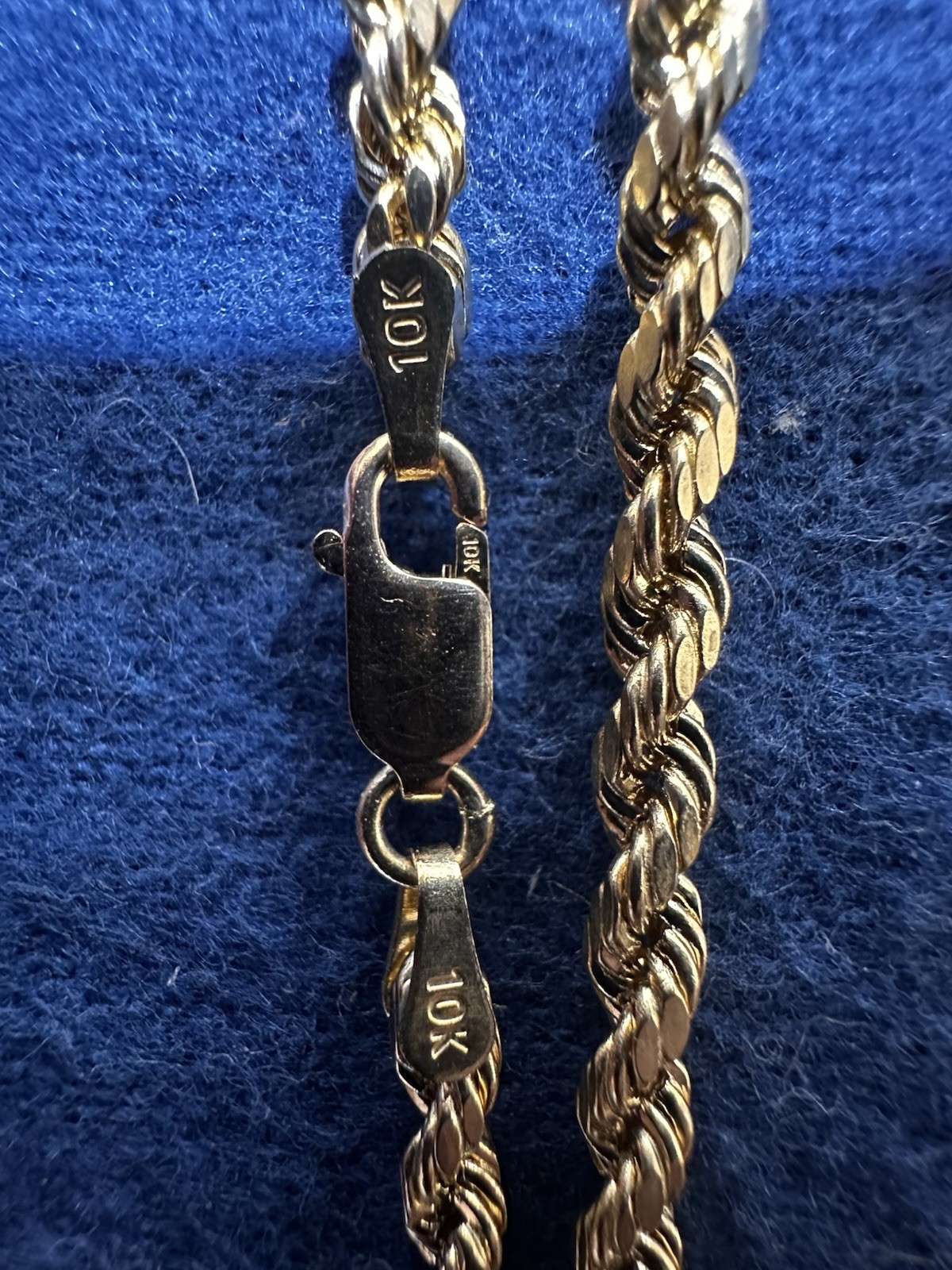 10kt Hollow Gold Rope Chain