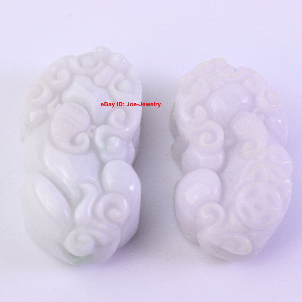 Natural Grade A Jadeite Pendant A Couple Of Rich Pixiu (Male and Female) #04