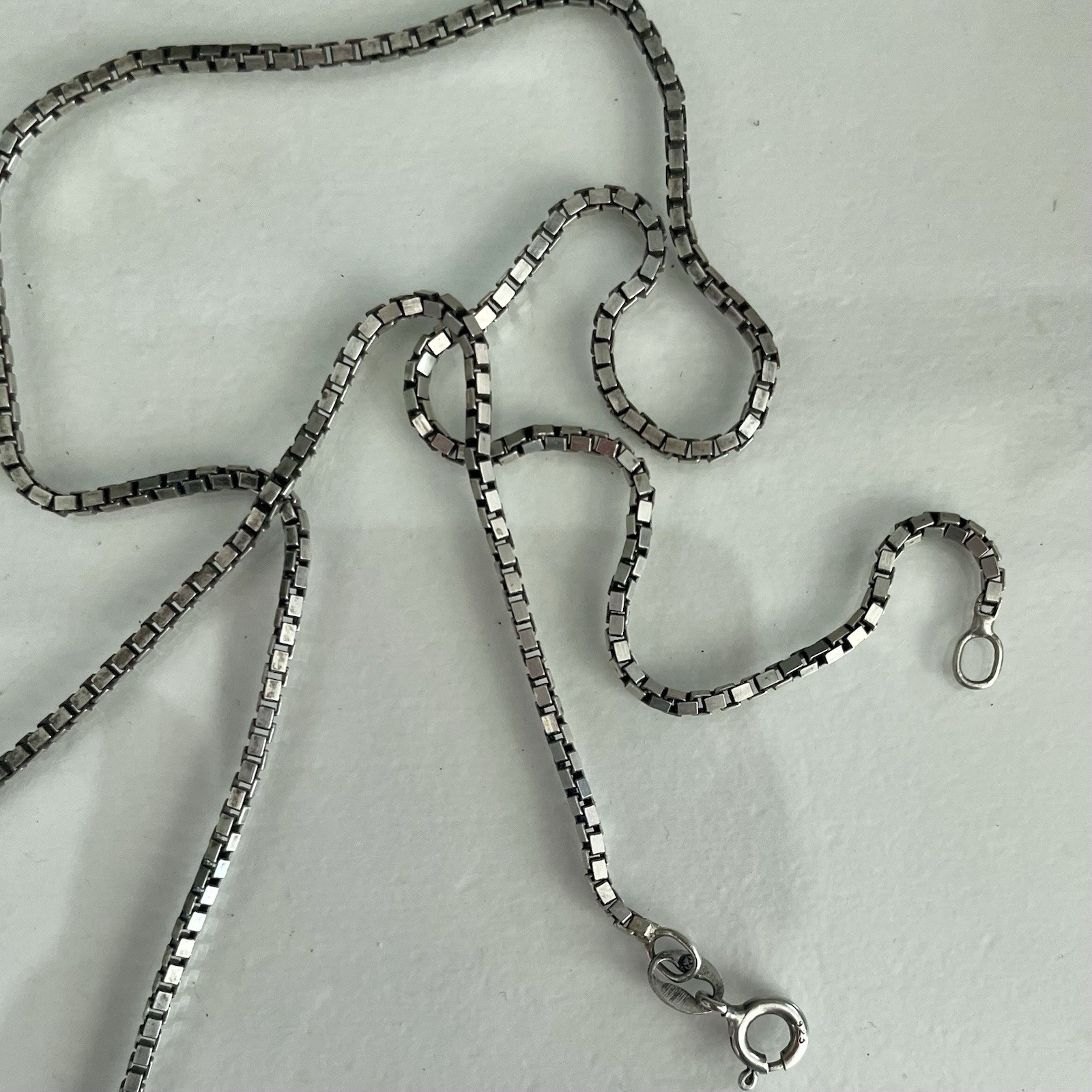 Vintage 925 Sterling Silver Rope Cable Necklace Italy 20 Inch 6.16g