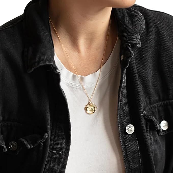 YES OR NO PERSONALISED 925 STERLING SILVER CHRISTMAS WOMENS PENDANT NECKLACE