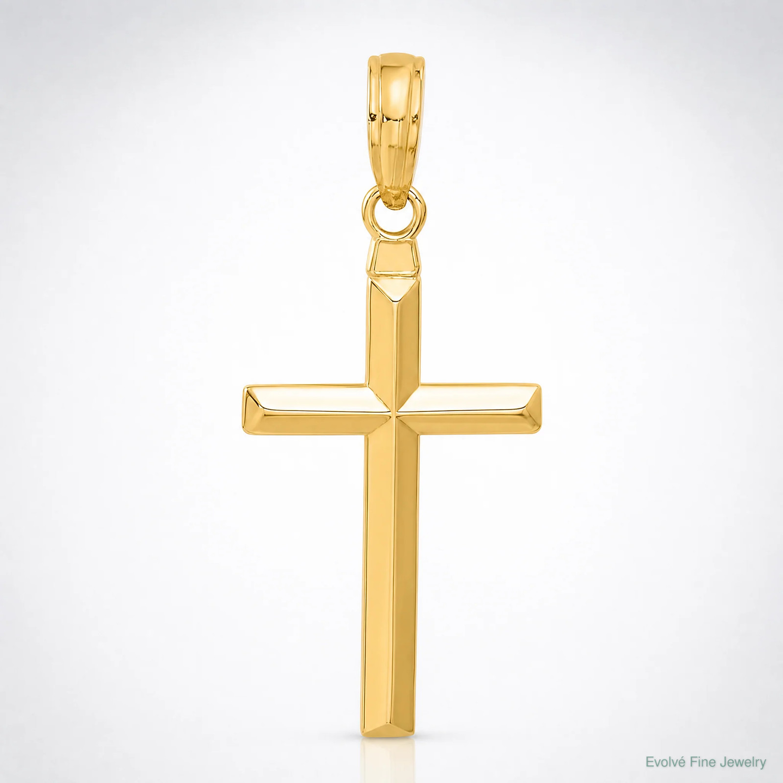 10K / 14K Yellow Gold Reversible Latin Cross Pendant