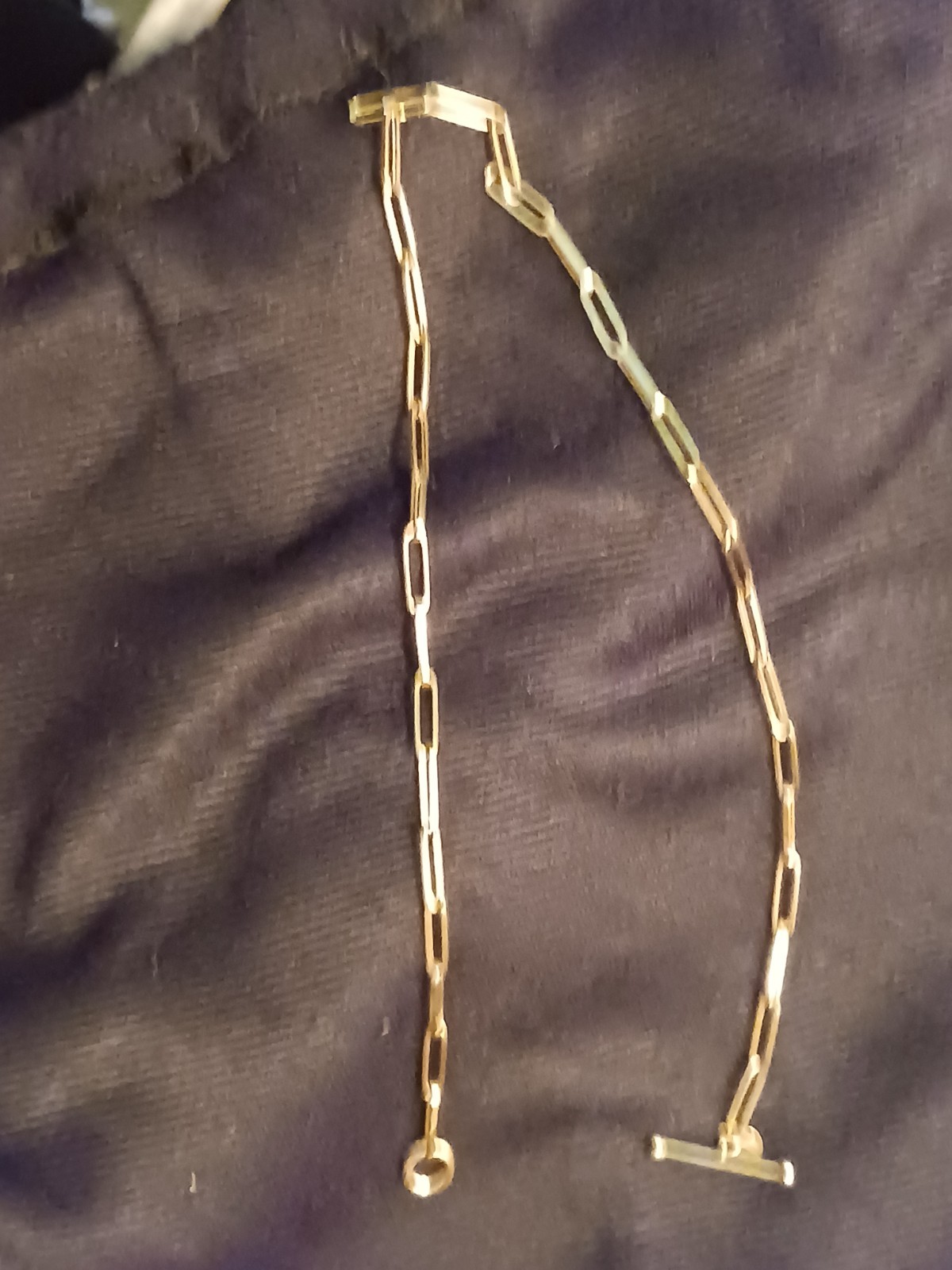10kt yellow gold paper clip fancy chain