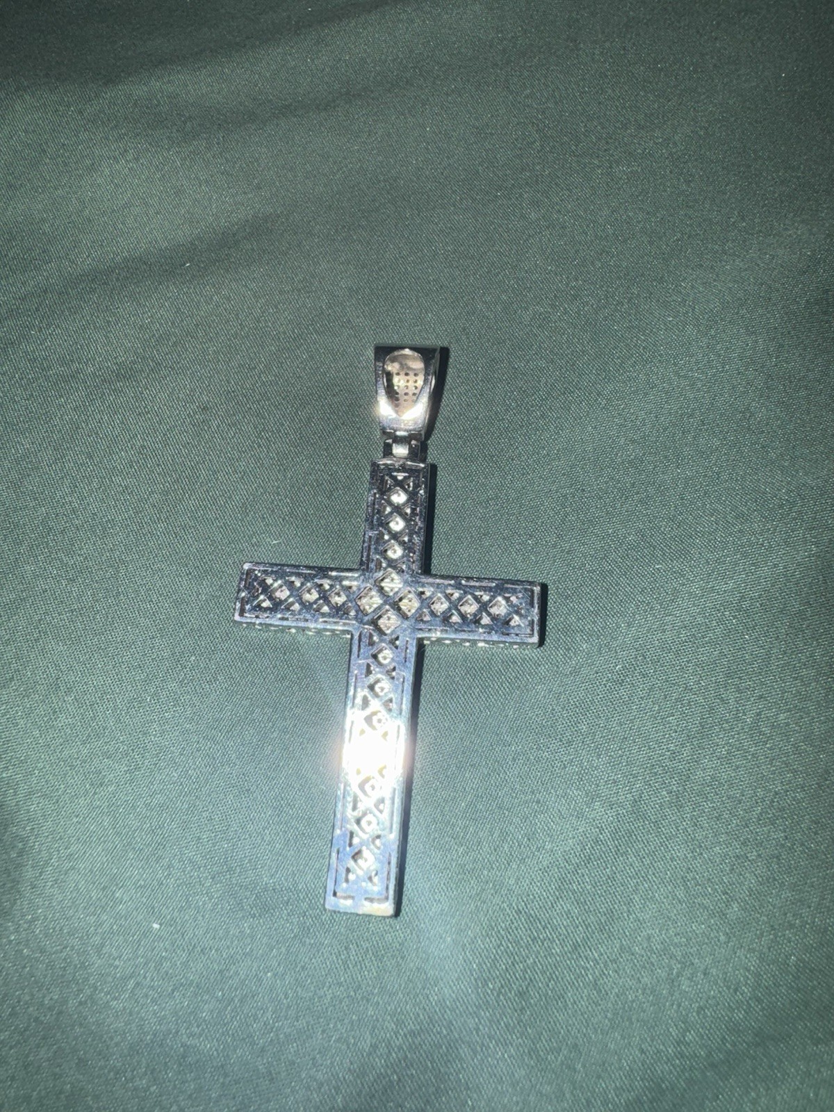 Harlem Bling Moissanite Cross Pendant