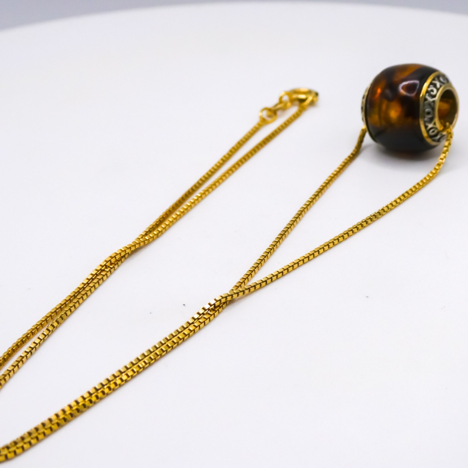 Italy Sterling Silver 925 Love XO 18″ Vermeil Womens Slide Pendant Necklace