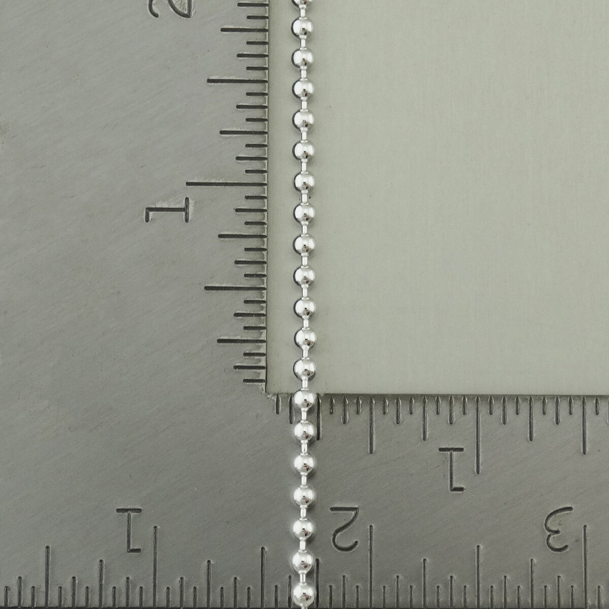 2.1mm Ball Bead Chain Necklace 925 Sterling Silver 16″ – 30″ Lobster Polished