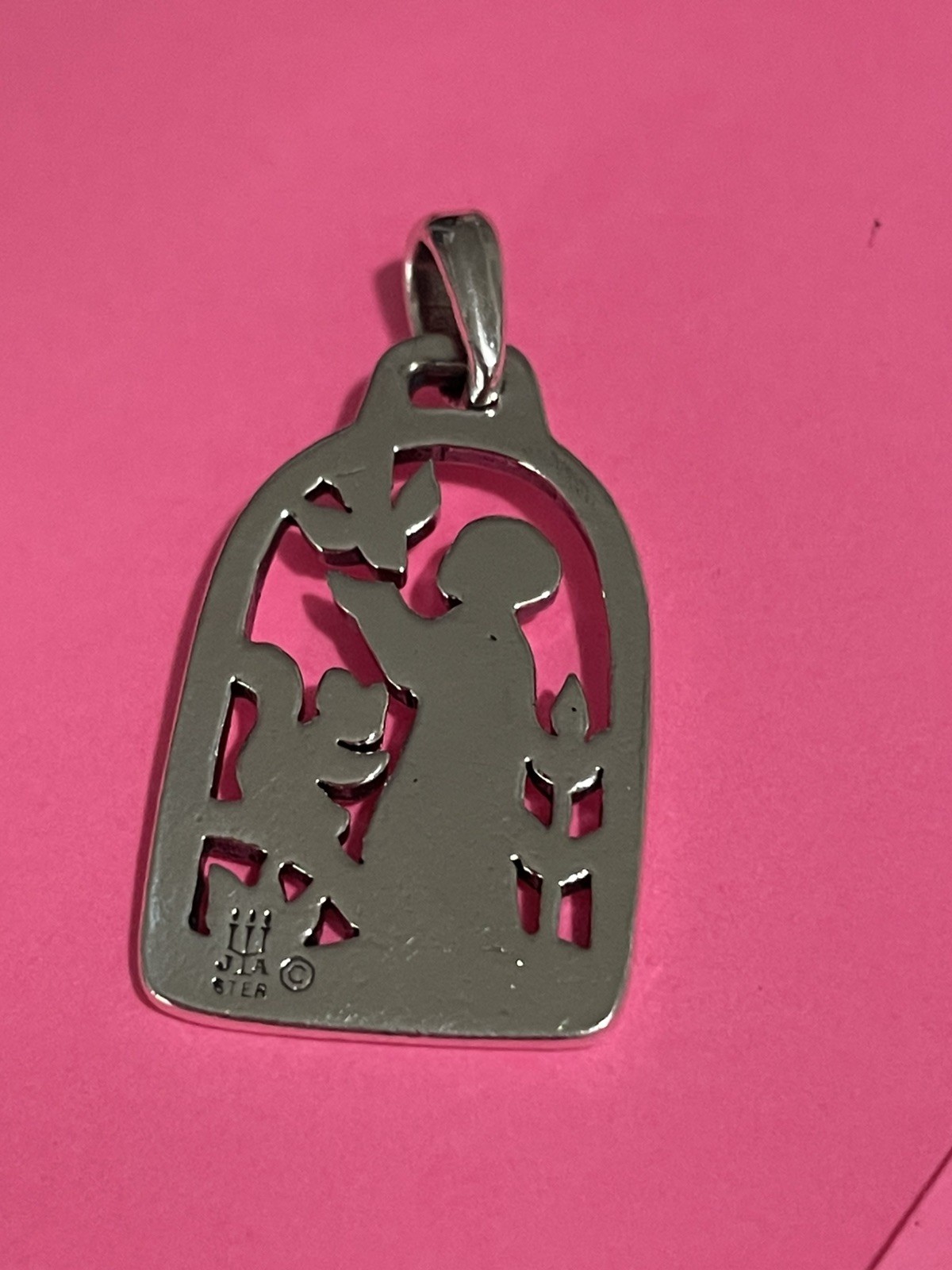 Retired James Avery St. Francis Loves The Animals Squirrel Dove Pendant/Charm