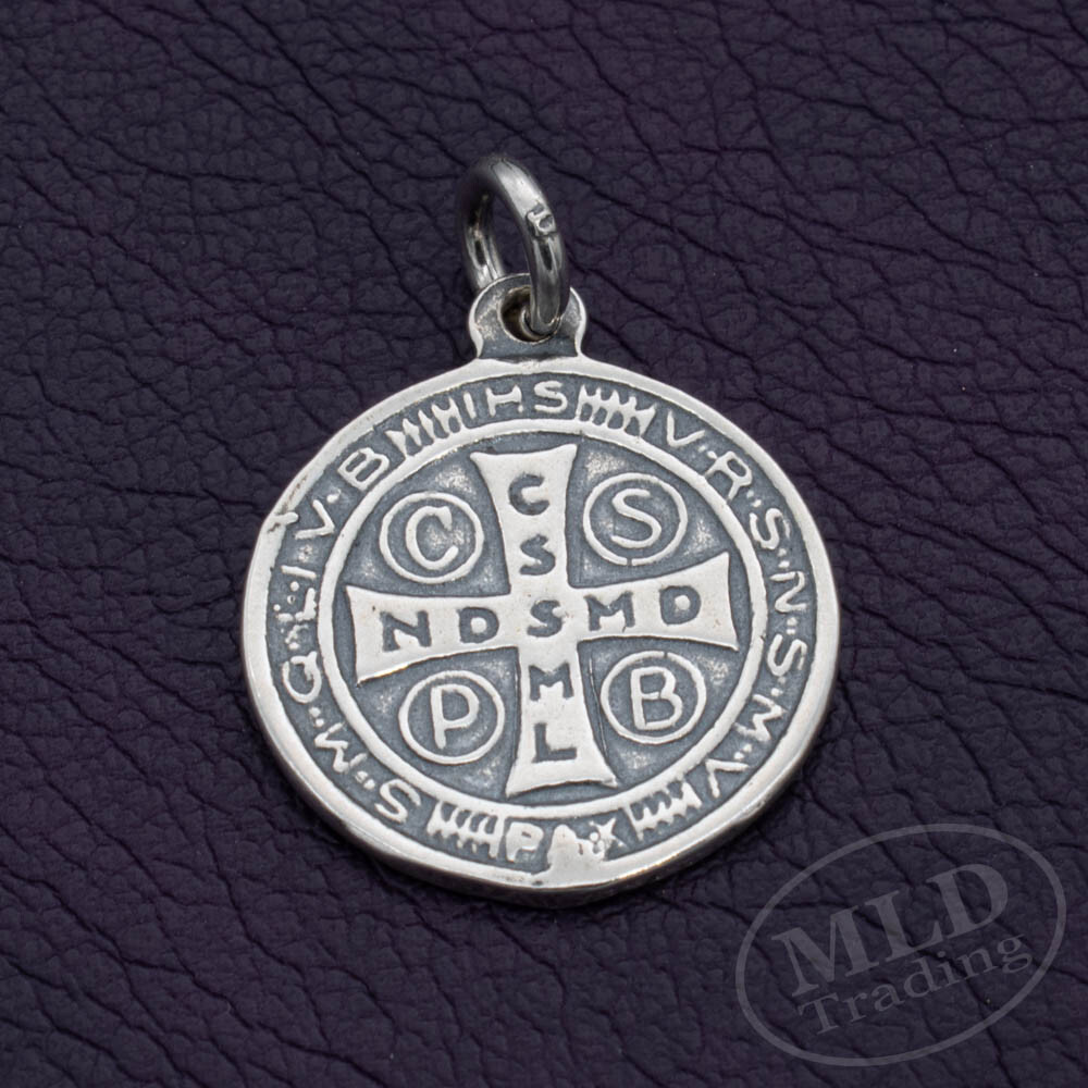 MLD 925 Sterling Silver Saint St Benedict Medal Pendant – Made In USA