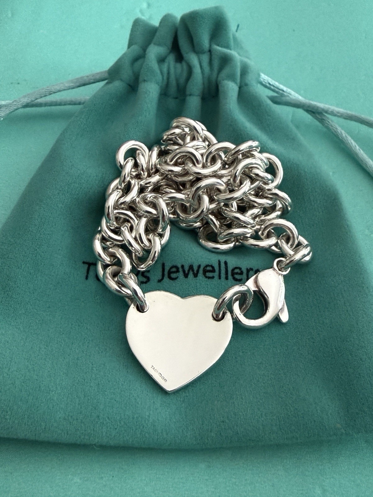 Tiffany & Co. Please Return To Tiffany Heart Tag Heart Tag Choker Necklace 15”