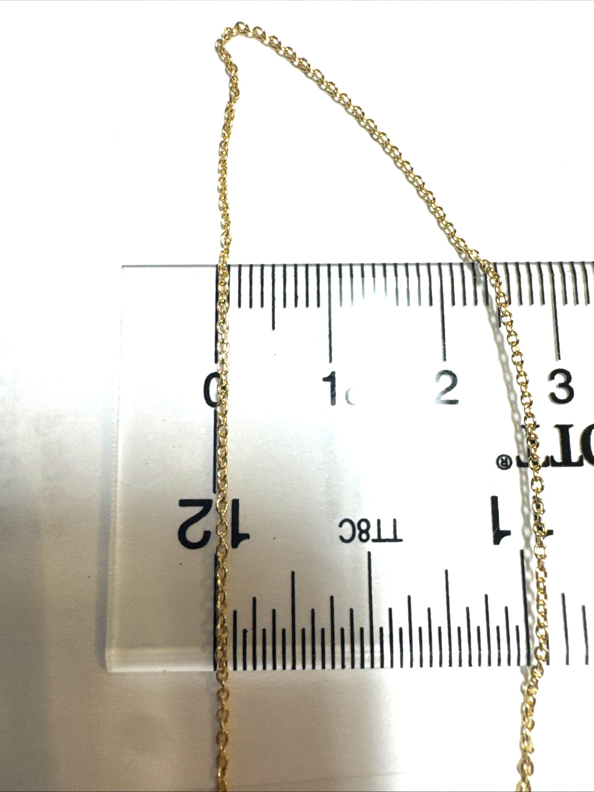 Real 10K Yellow Gold 18” Cable Chain Necklace 1mm Dainty Italy Solid Gold New