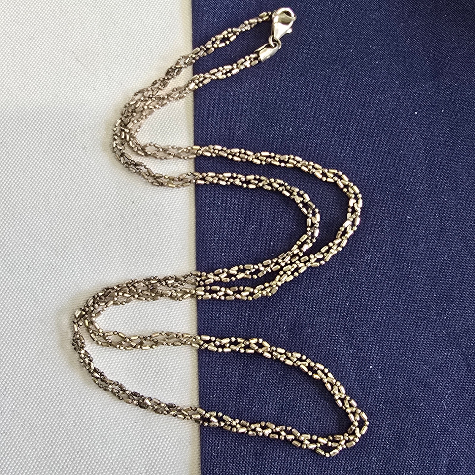 Sterling Silver Necklace 9.41g Fine Jewelry 23.5″ Unique Chain Lobster