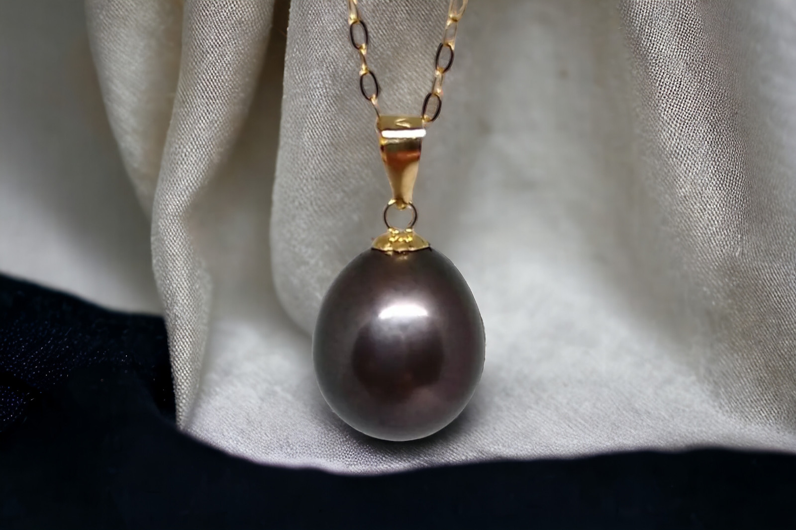 Pearl and Moissanite Necklace + Branded Gift Box