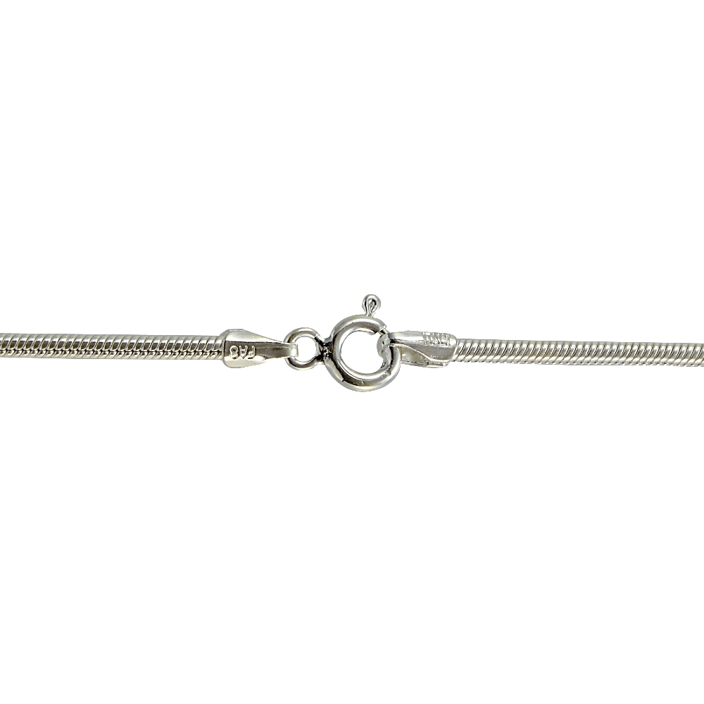 .925 Sterling Silver 1mm Italian Snake Chain Necklace in Lengths 16-30