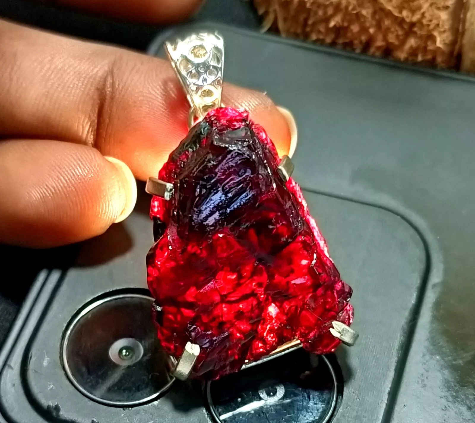 GIE Certified 92.74 Ct Natural PAINITE 925 Solid Silver Pendant LOOSE Gemstone