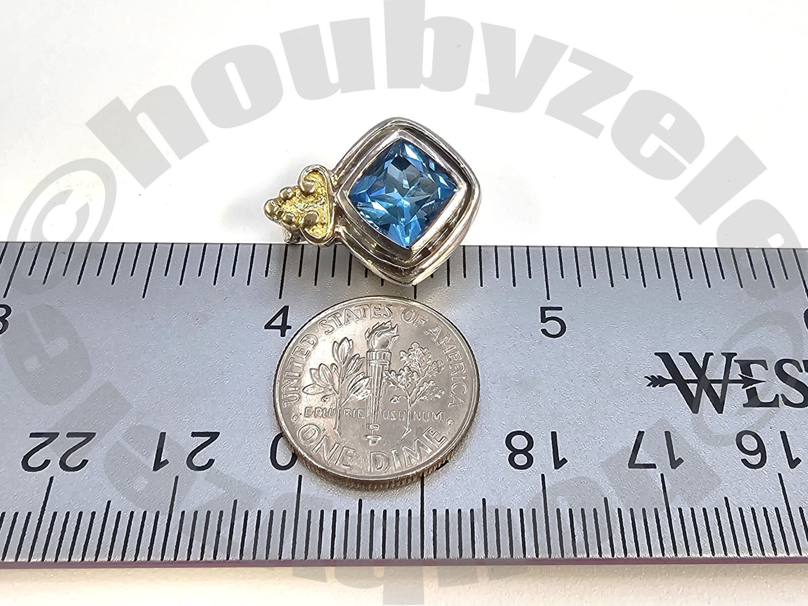 BJC Sterling Frederica Blue Topaz Enhancer