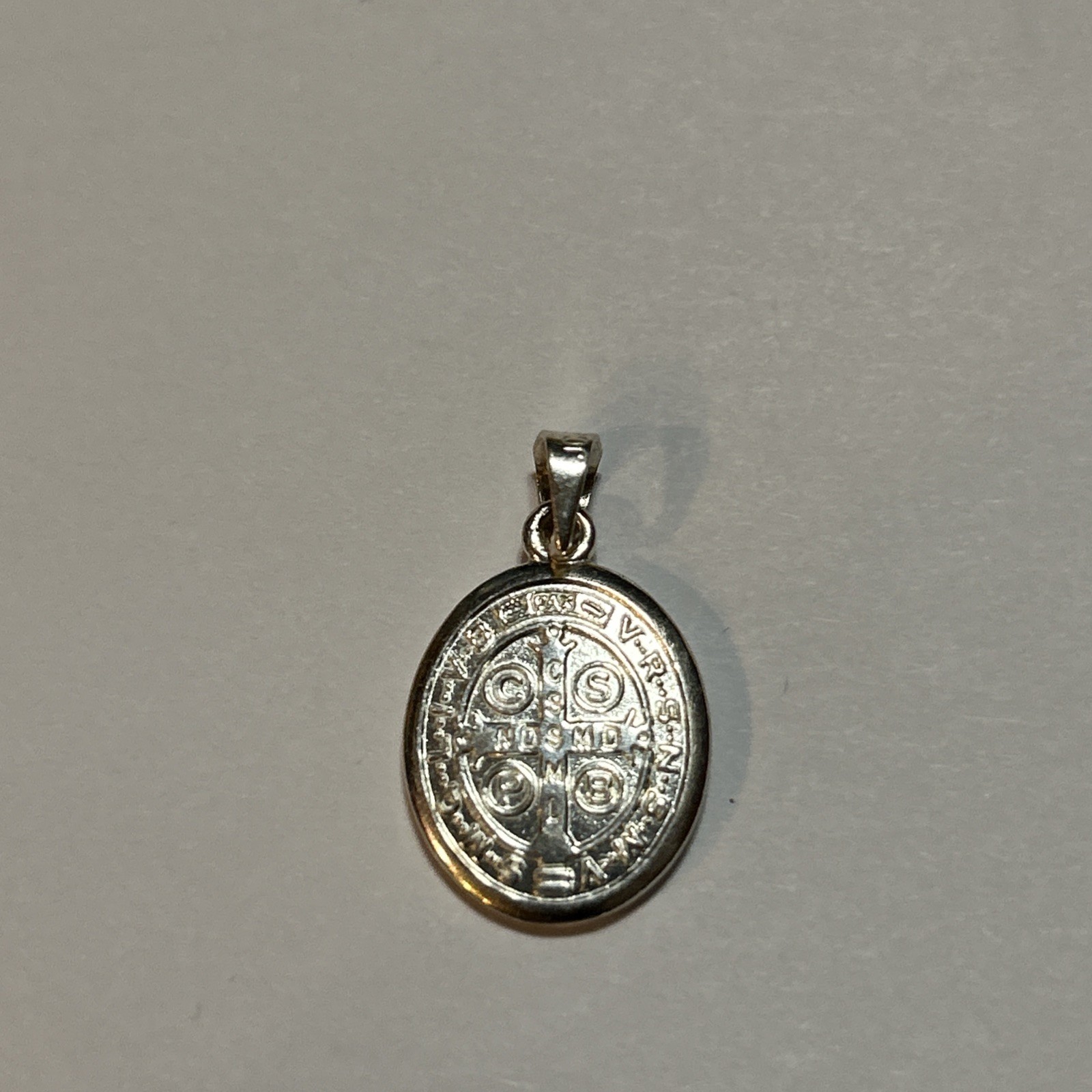 925 Solid Sterling Silver Saint Benedict Medal Oval Big Medallion Large Bail NEW