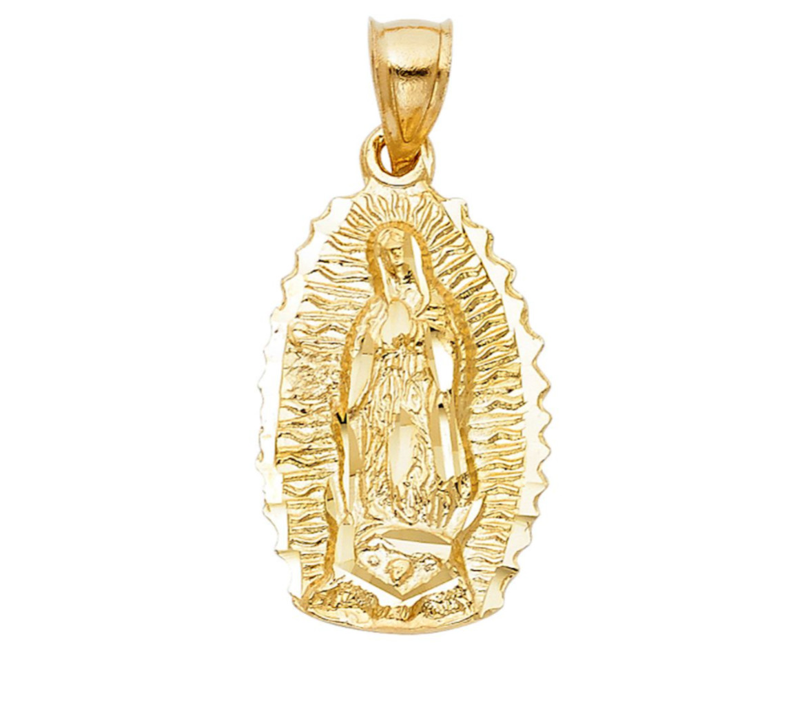 18K GOLD FILLED CADENA DE GUADALUPE-18″/GUADALUPE NECKLACE-18″ LONG. 30X22mm