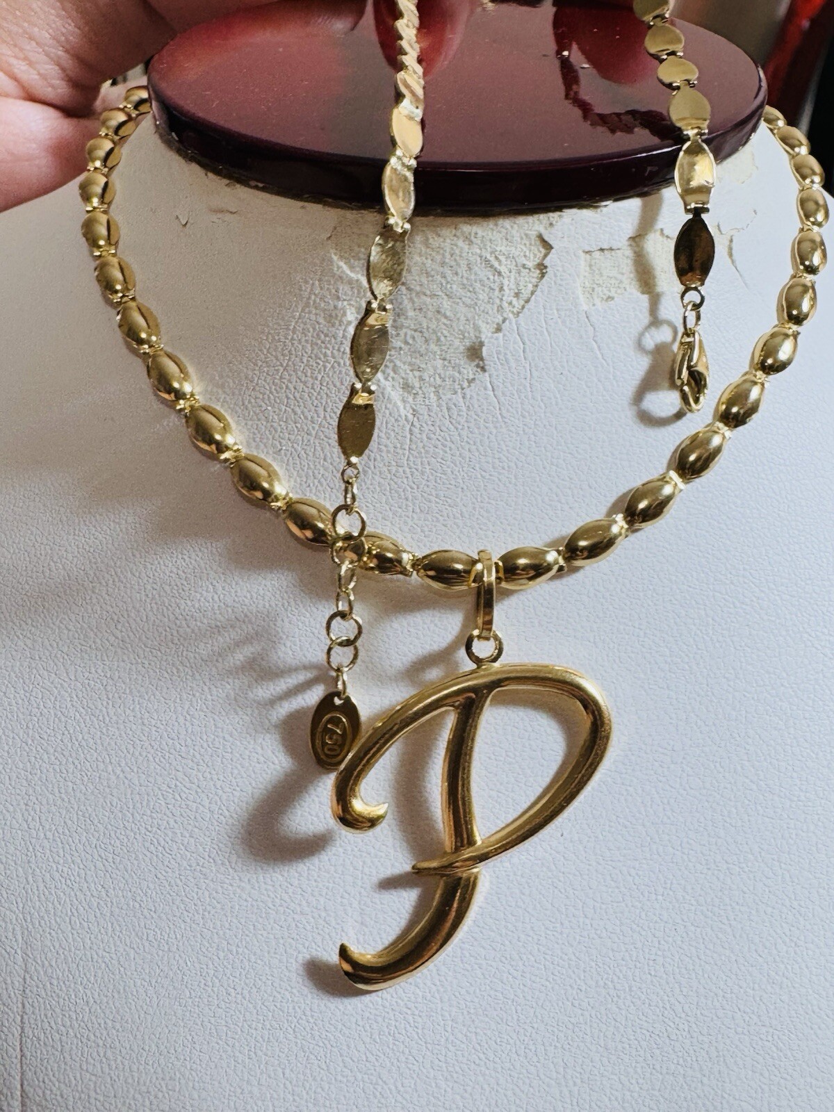 18K 750 Genuine Gold Chain Oval Link P Necklace 17”/18” Long 9.5g 3.5mm