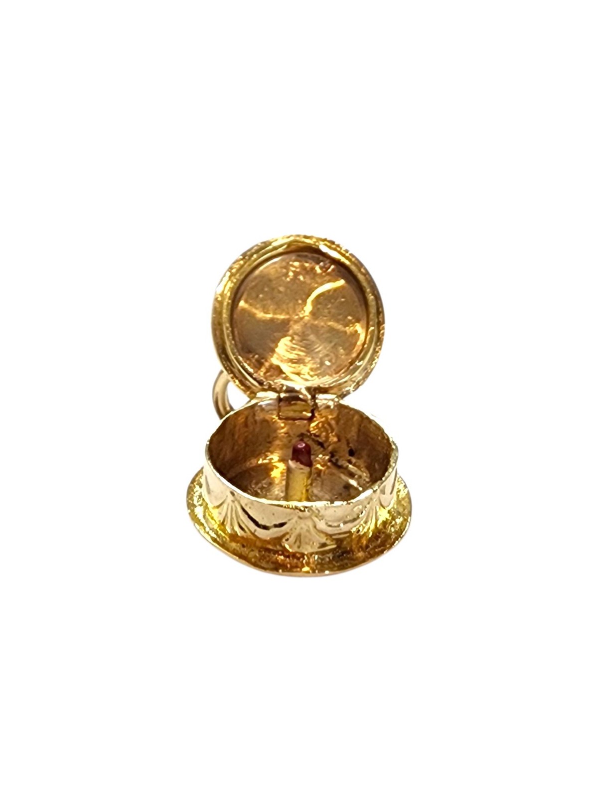 14K Yellow Gold Articulating Anniversary Cake Pendant #25525